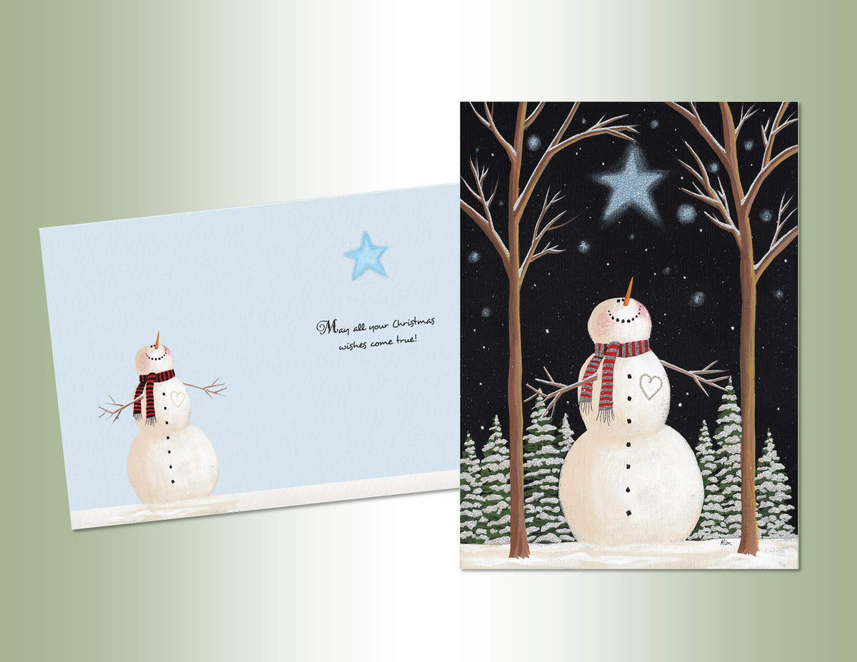 Lux Press Group Greeting Card, 5.5 inches x 7.75 inches, Glitter, White, Blue