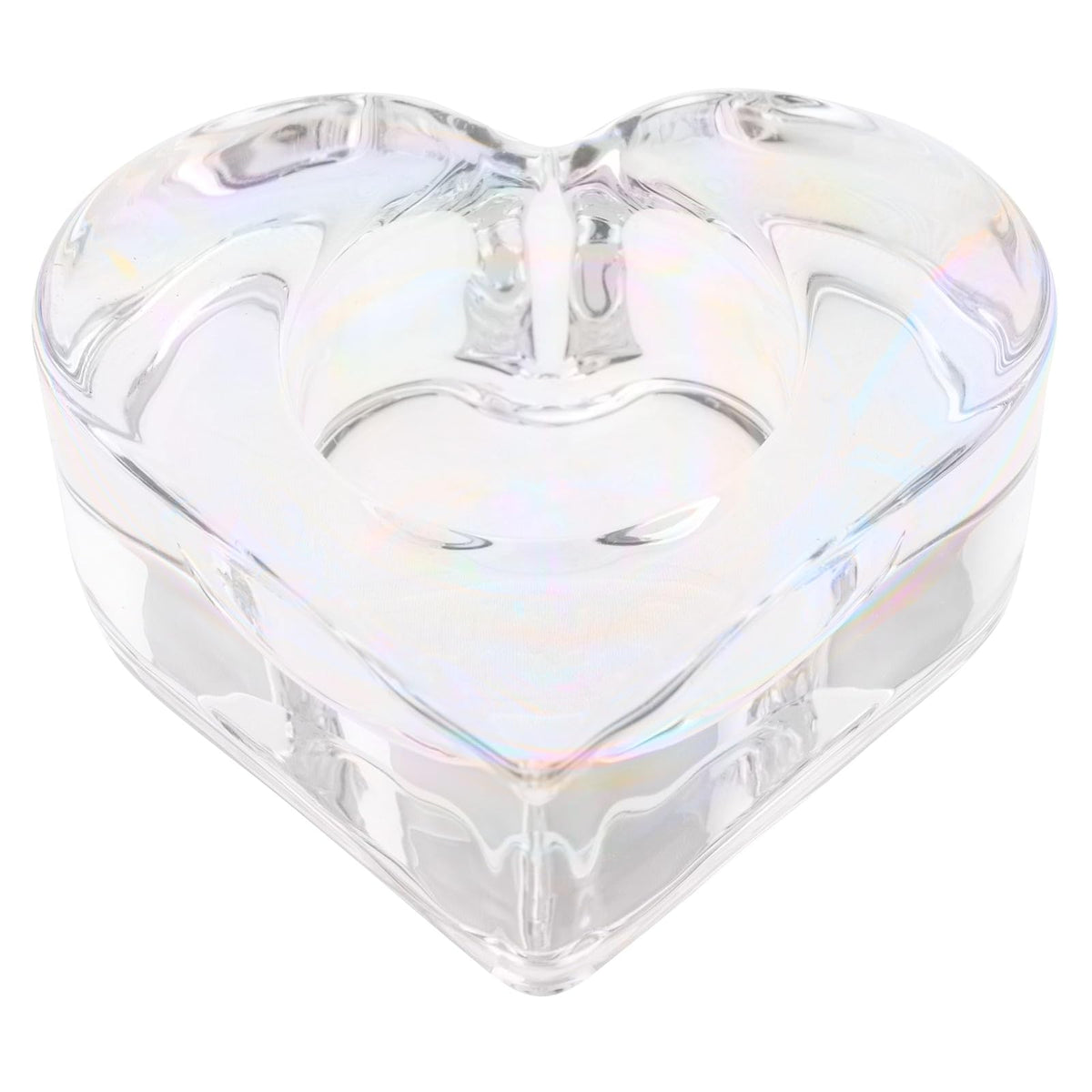 Karma Candle Holder, Approx. 3.25"L x 3.25"W x 1"H, Iridescent