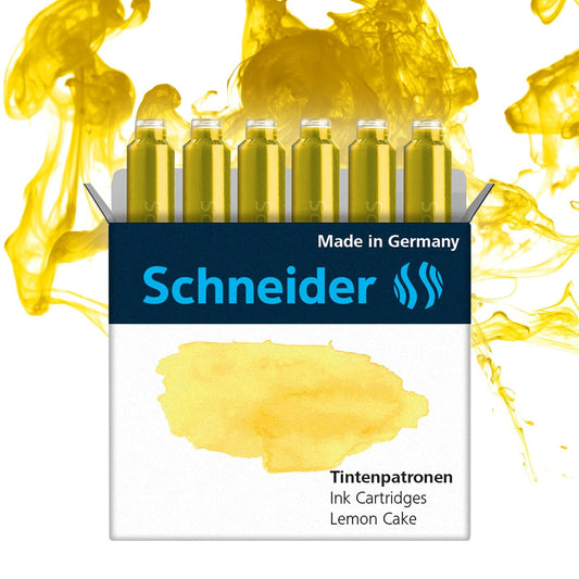 Rediform SCHNEIDER INK CARTRIDGE PASTEL, 6 CARTRIDGES/BOX, LEMON CAKE (166125)