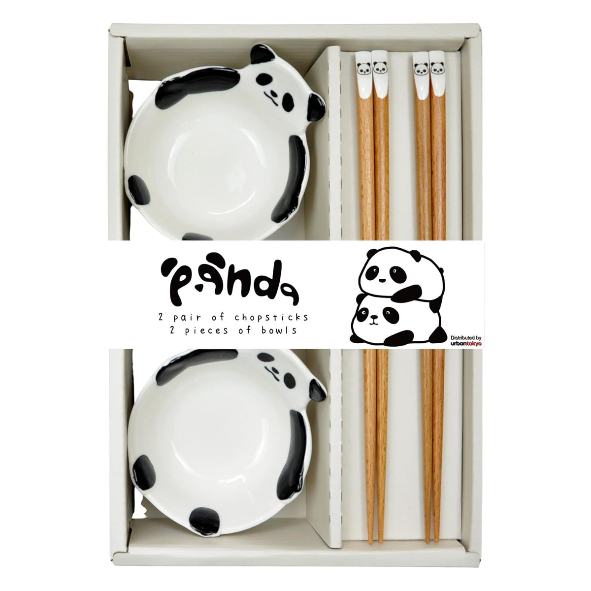 Urban Tokyo Chopstick, 9 Inches, White/Black