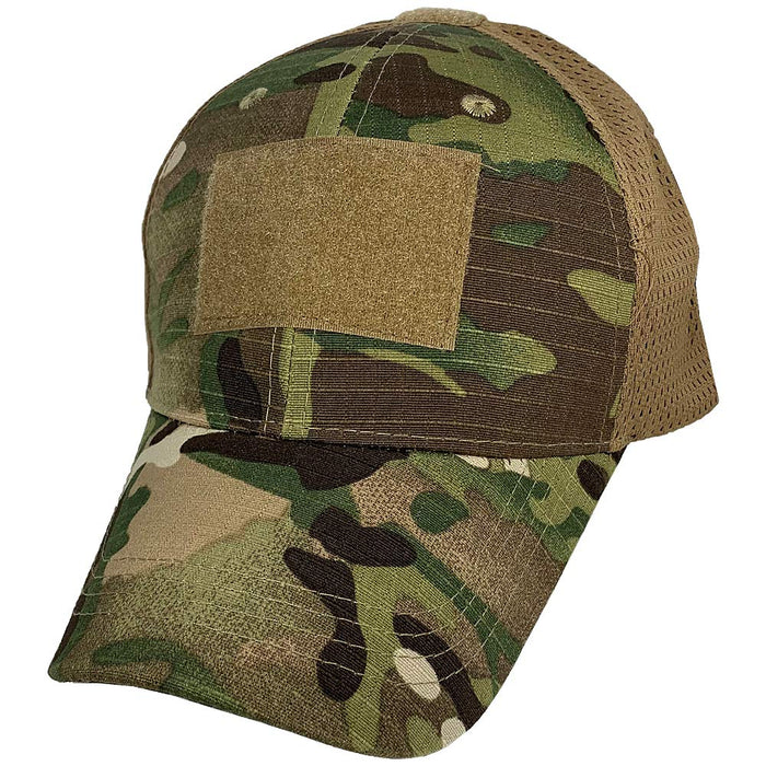 EAGLE CREST Blank Mesh Back Adjustable Hat with 3 Hook-and-Loop Locations (Brown)