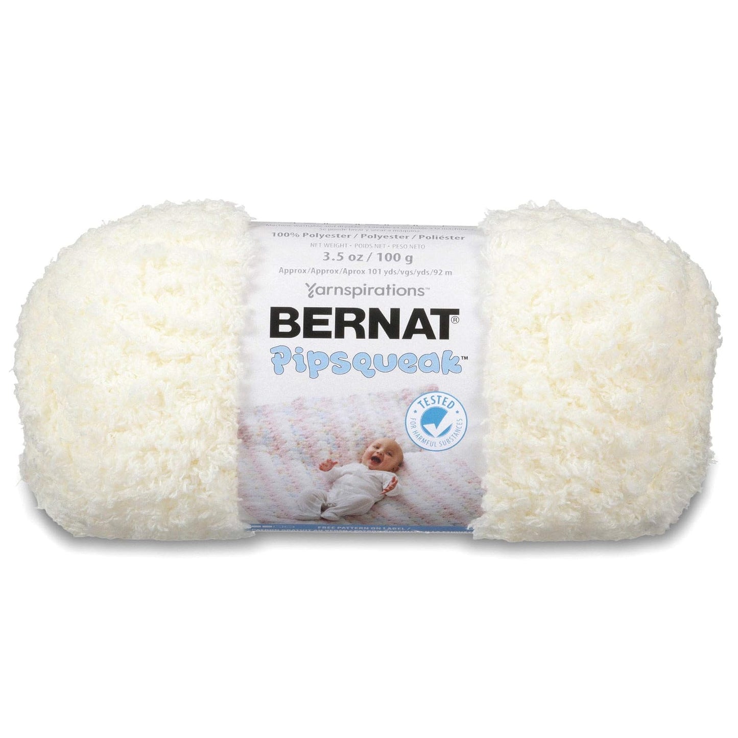 Spinrite Yarns (CA) Bernat Pipsqueak Yarn, 3.5 oz, Gauge 5 Bulky, Vanilla