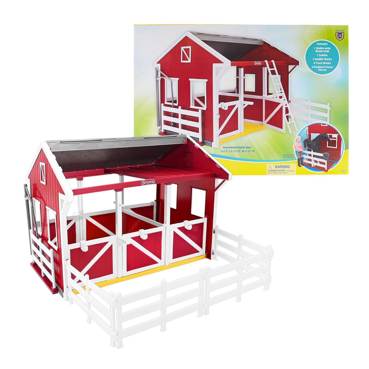 Breyer Toy Figure Playset, 15.75” L X 11.75” W X 12” H, Red