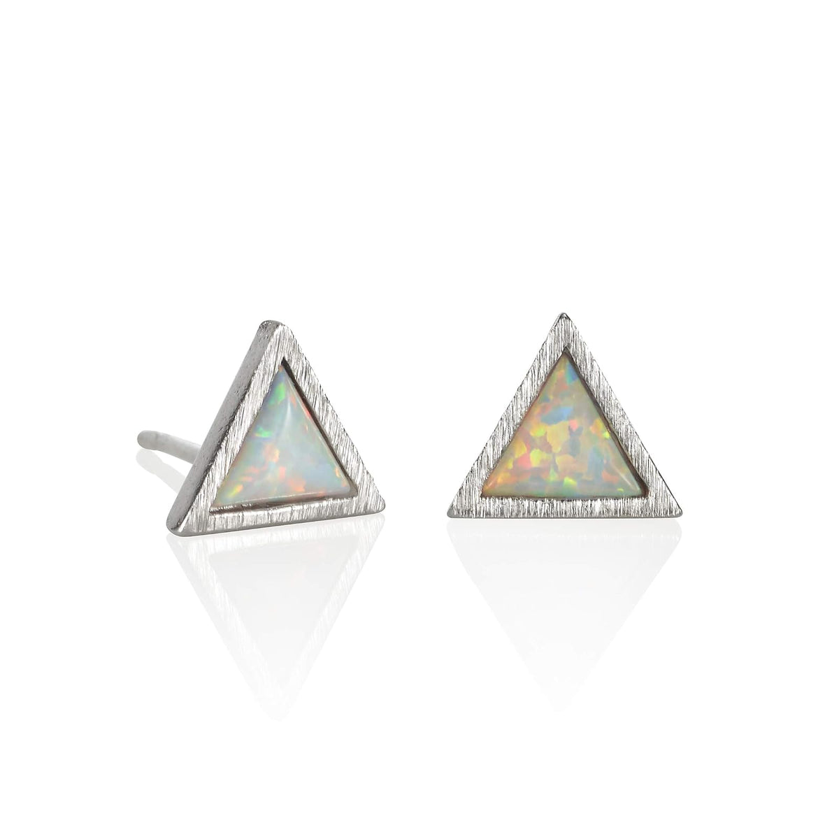 namana Earring, White Opals, Stud