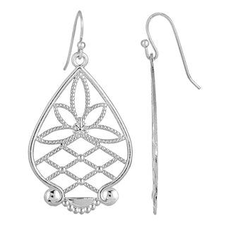 1928 Jewelry Company Earring, 1.81"L X 1"W, Silver