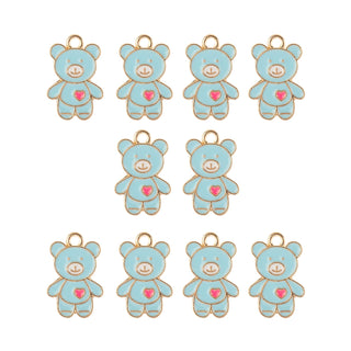 John Bead Charm, 20x13mm, BLUE