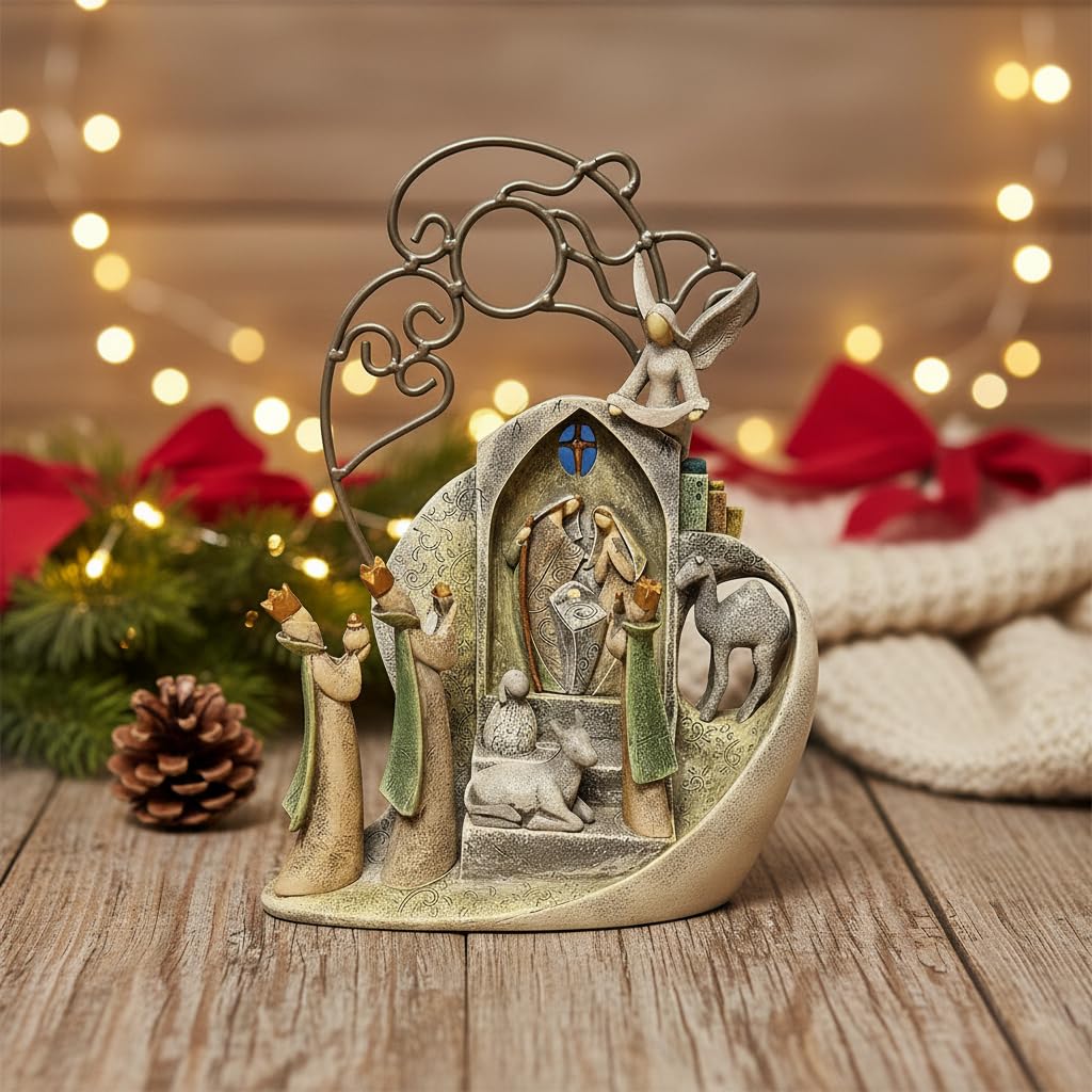 Comfy Hour The Story of Jesus Nativity Scene Collection Holy Family Christmas Nativity Scene Figurine, Small, Resin Stone
