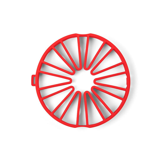 Browne & Co Cuisipro Silicone Dual Cooking Trivet, 7.5 x 7 x 1in, Red
