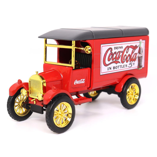 1926 Ford Model TT Delivery Van Coca-Cola Red with Gold Wheels 1/43 Diecast Model Car by Motorcity Classics 443026