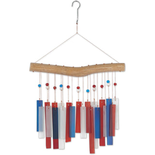 Sunset Vista Designs Wind Chime, 19" Long, Patriotic Retro