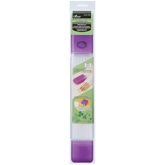 CLOVER Knitting Needle Tube Case-Purple