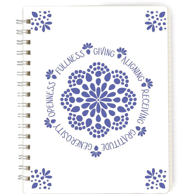 Primitives by Kathy Giving Aligning Receiving Gratitude Generosity Openness Fullness Spiral Notebook