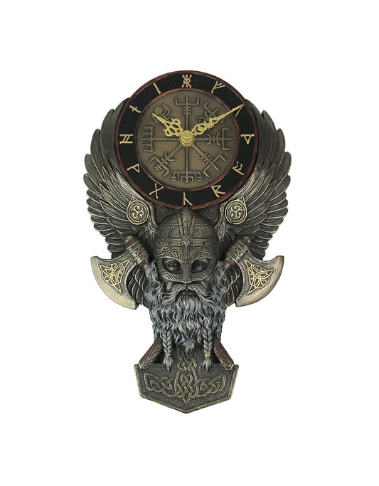 Unicorn Studio Veronese Design 11 3/8" Tall Vegesir Winged Twin Axe Viking Rune Berserker Wall Plaque Cold Cast Bronzed Resin Sculpture Norse Decor Nordic Gift Men's Gift