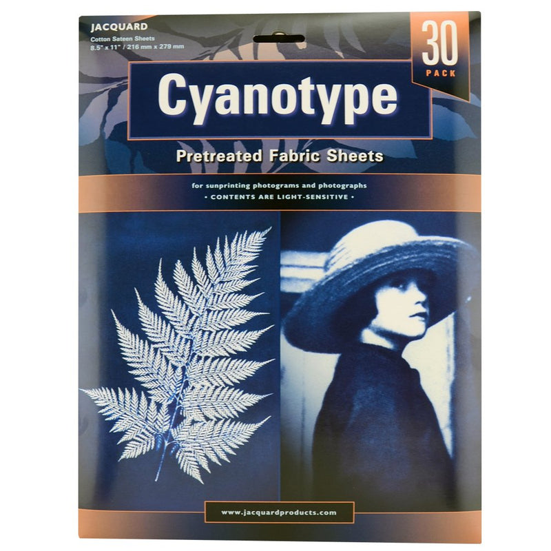 Jacquard Cyanotype Pretreat Fabric Shts 30Pk