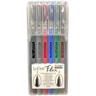 Uchida 4800-6A LePen Flex Set 6/Pkg-Primary Colors, Multi