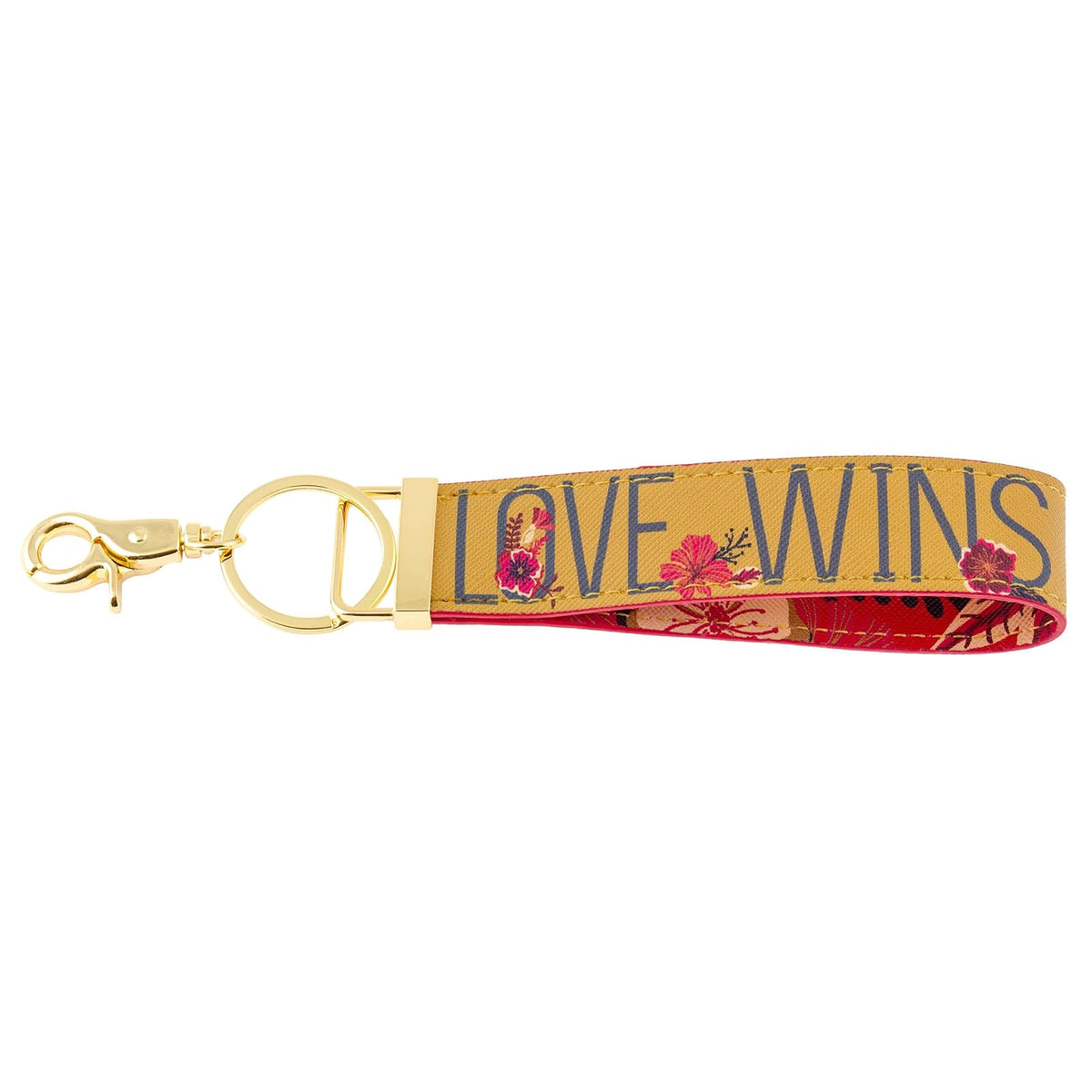 Karma Keychain, One Size, Red Floral