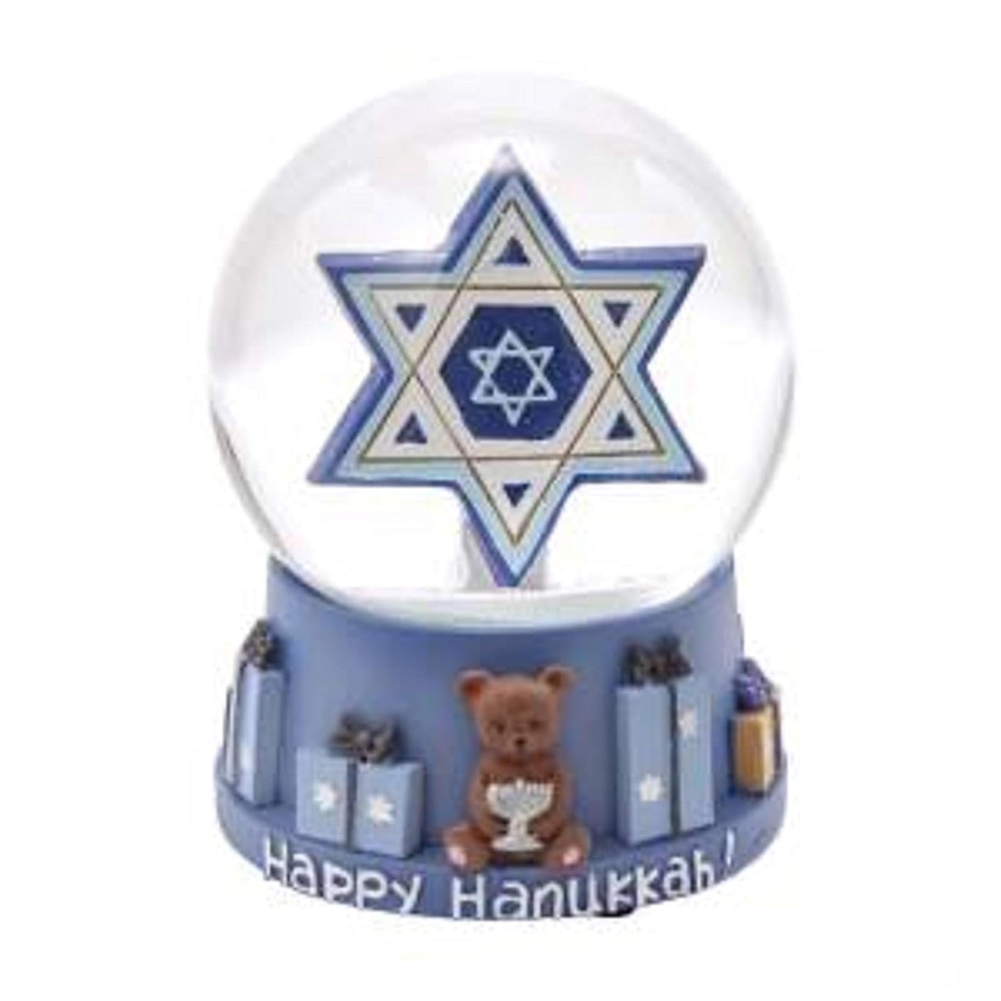Kurt Adler Adler 100MM Musical Hanukkah Star of David Waterglobe Water Globe, Multi