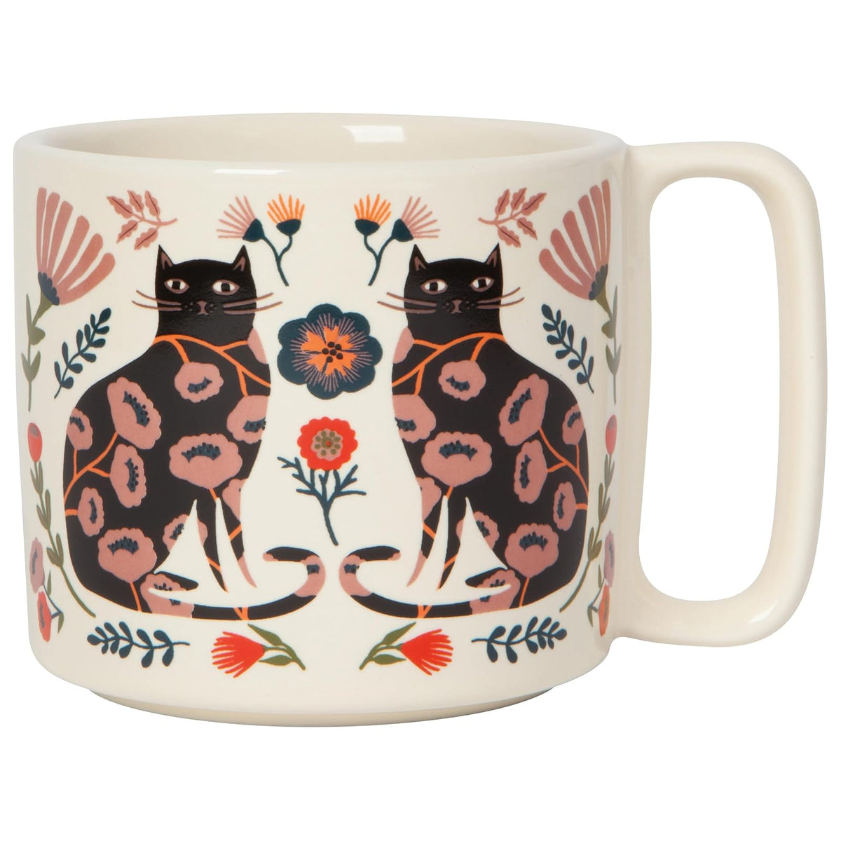 Now Designs Drinking Cup, 11 Ounces, Catbloom