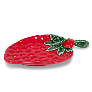 Abbott Collection Dishware Plate, 8.5"D, Green/Red