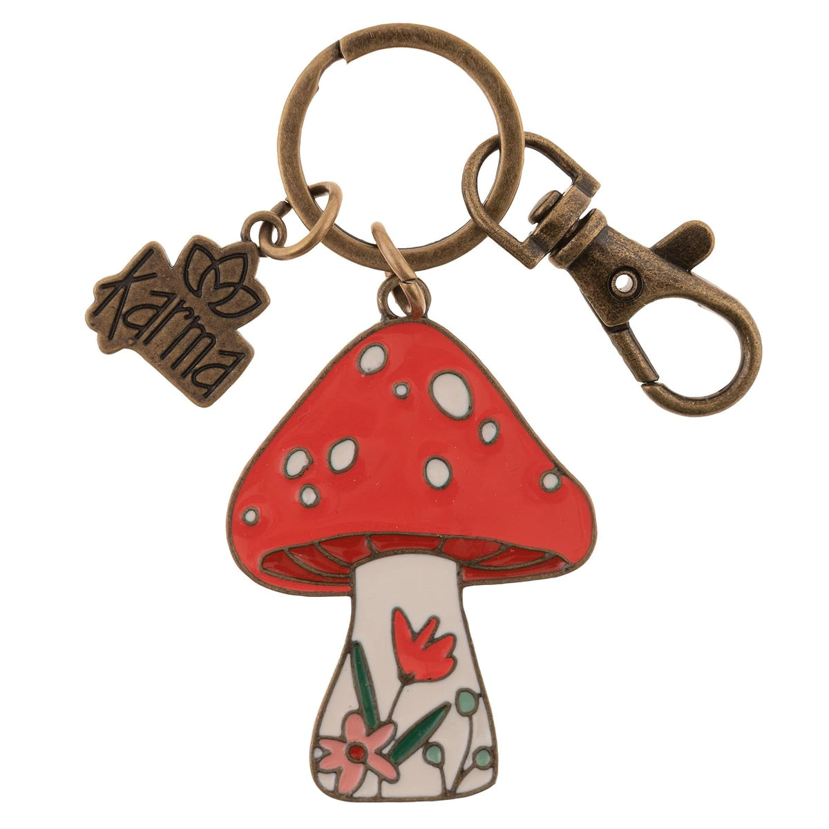 Karma Keychain, 2"x2.75", Mushroom