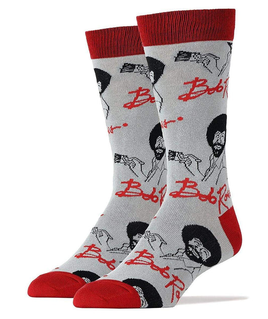 Oooh Yeah Socks Men's Novelty Crew Socks, Exclusive Funny Socks for Bob Ross, Christmas Socks, Dress Cotton Socks, It's Bob Ross, One Size