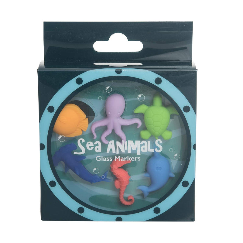 Beachcombers B21235 Silicone Sea Animals Wine Marker Set