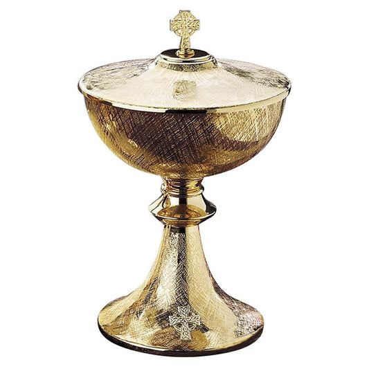 Christian Brands Big 9 1/2" Church Chapel Gold Gilded Priest Celtic Cross Chalice Host Ciborium Ciboria