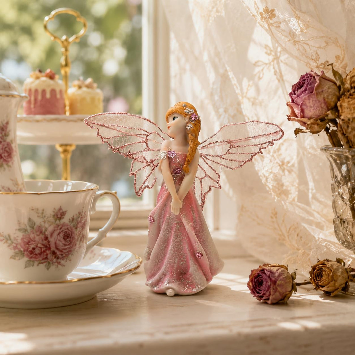 Comfy Hour Figurine, 6.5", Pink