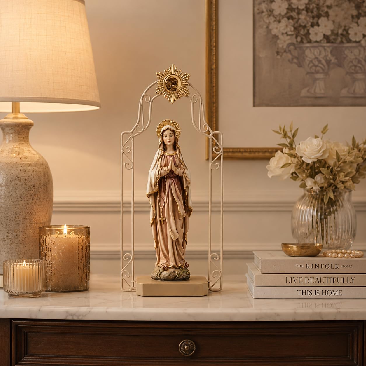 Comfy Hour The Story of Jesus Nativity Scene Collection 11" Religious Praying Virgin Mary Statue, The Blessed Mother of The Immaculate Concepcion Home Madonna Figurine, Polyresin