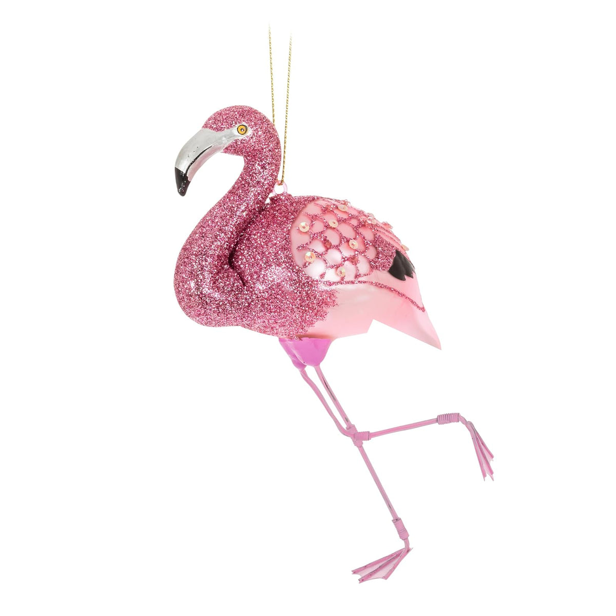Abbott Collection Hanging Ornament, Pink Flamingo, Classic