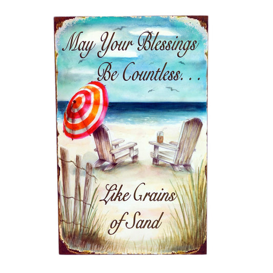 Beachcombers Beach Combers Count Your Blessings Wood Plaque