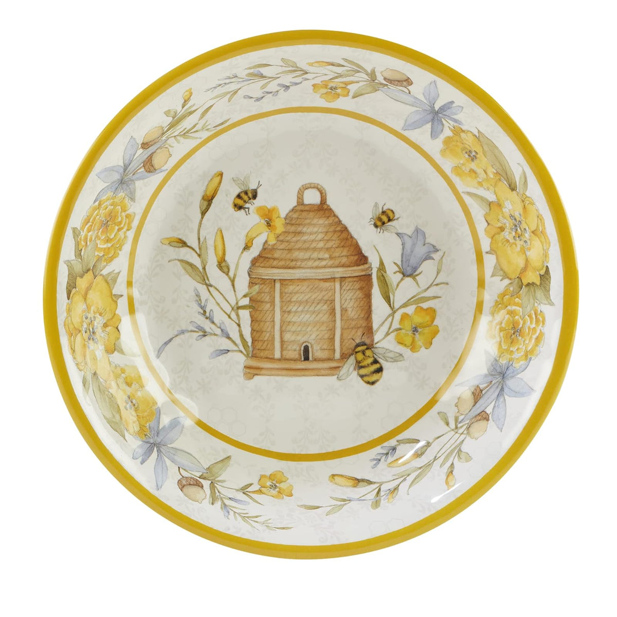 Certified International Bee Sweet Melamine Large Serving Bowl, 13.75-inch Diameter