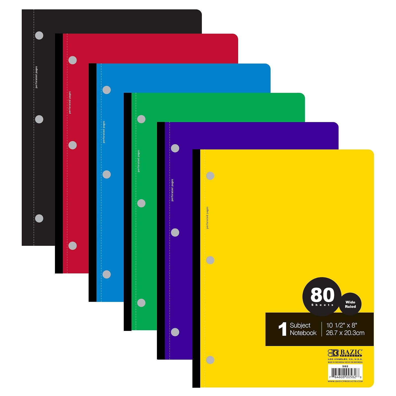 BAZIC W/R 80 Ct. 1-Subject Wireless Notebook