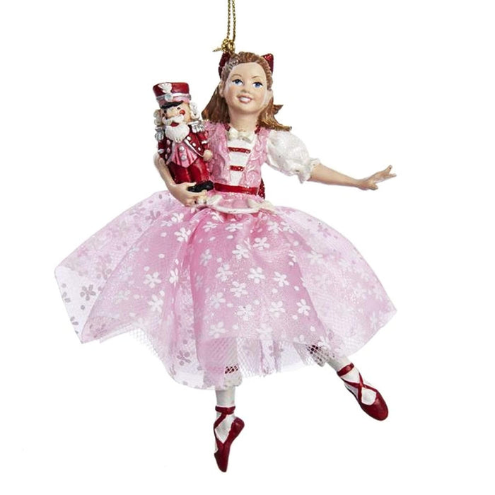 Kurt Adler Dancing Clara Christmas Ornament,Pink