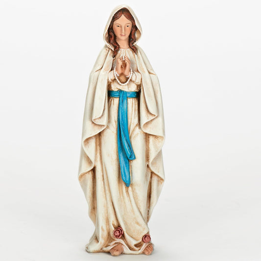 Roman Our Lady of Lourdes Saint Virgin Mary Statue Figure 6 Inch