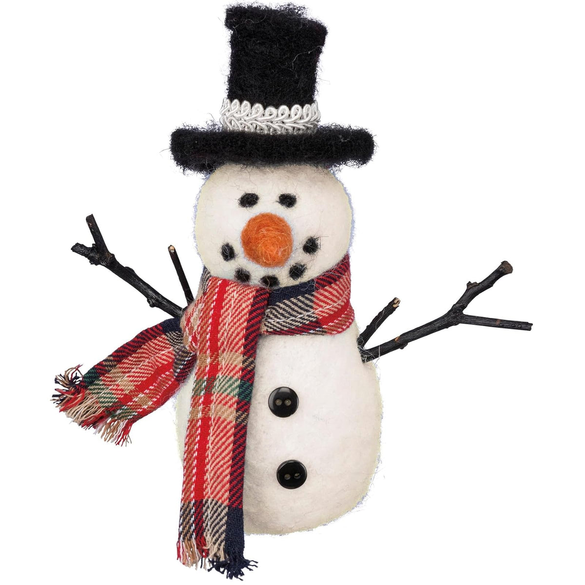 Primitives by Kathy Figurine, 4.75" x 5.50" x 3", Top Hat Snowman