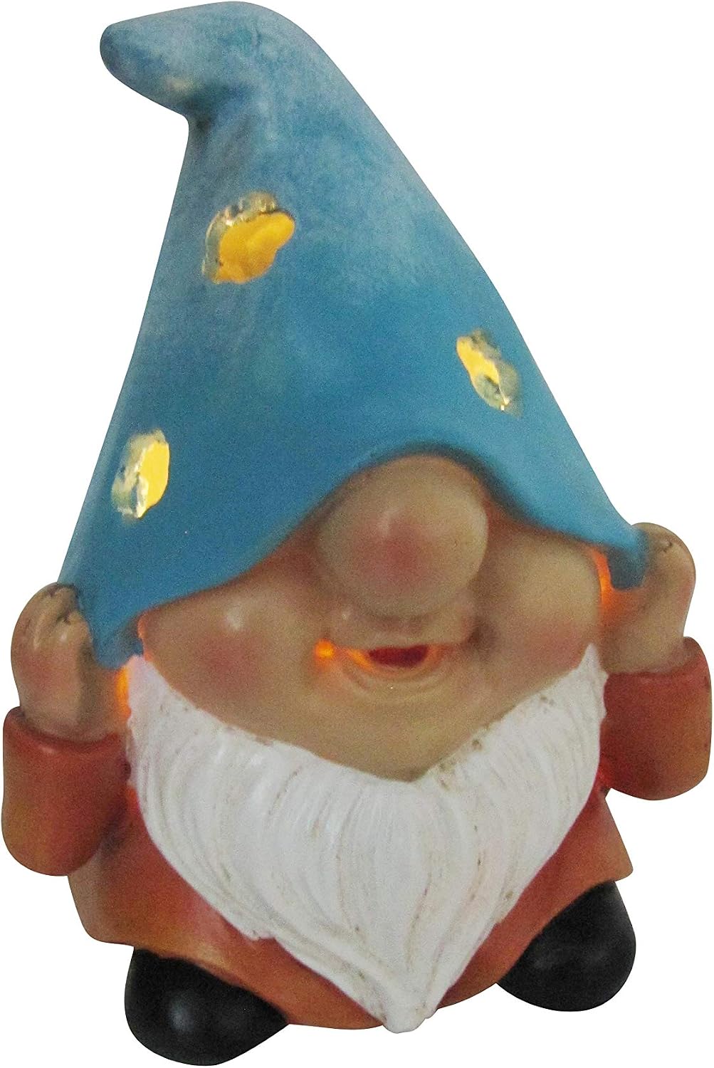 Comfy Hour Seed Soil and Yard Collection Resin 6" Garden Gnome with Solar Light Dwarf Outdoor Garden Decor