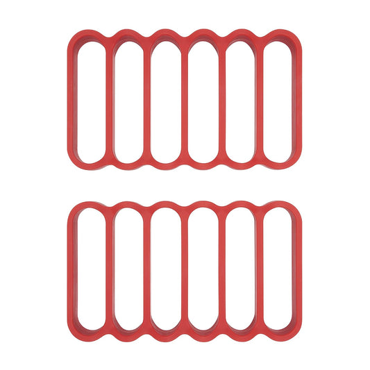 OXO - 11210100 OXO Good Grips Silicone Roasting Racks, 2-Pack,Red,Pack of 2