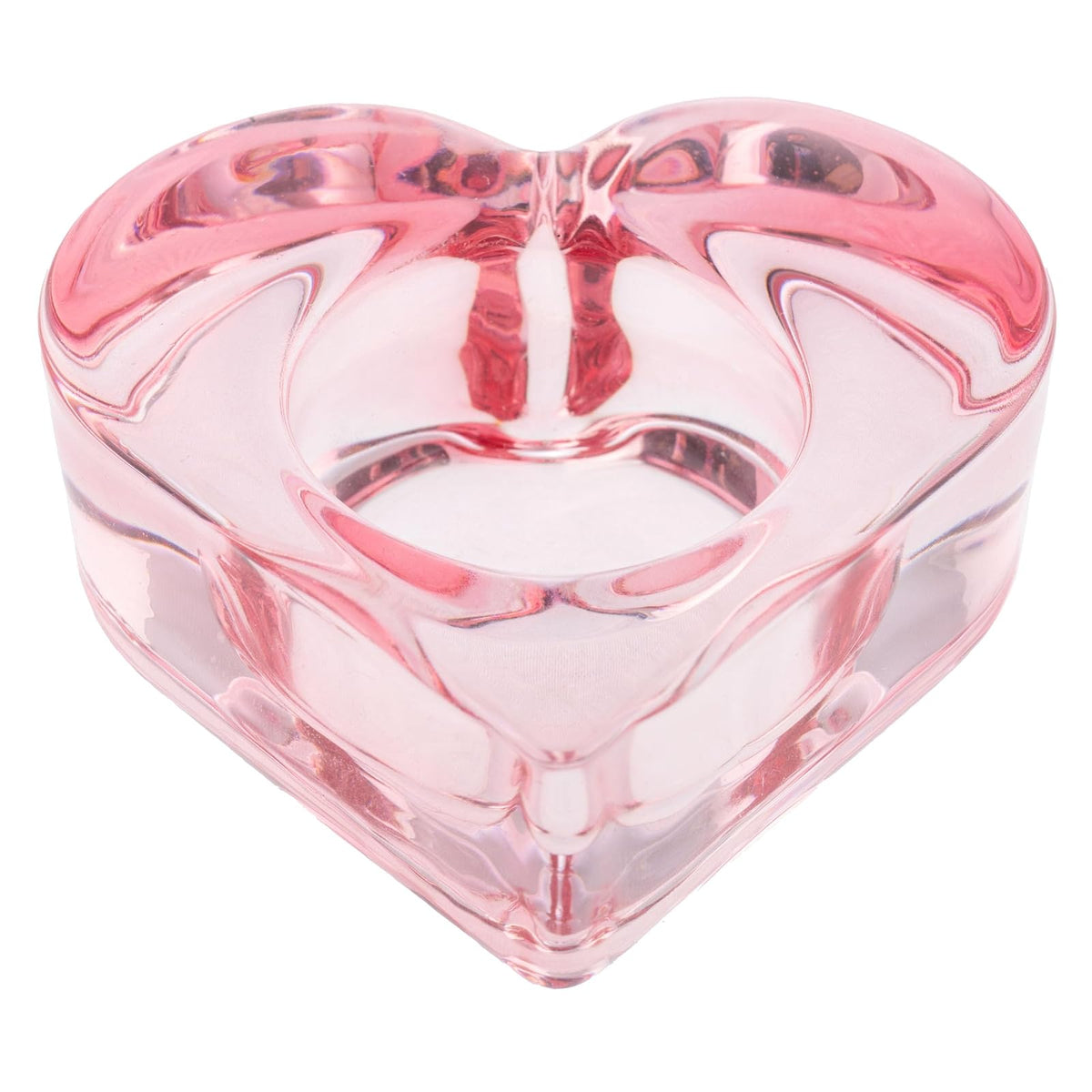 Karma Candle Holder, 3.25 inches x 3.25 inches x 1 inch, Blush