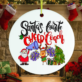 OrnamentallyYou Hanging Ornament, Santa’s Favorite Cheerleader Christmas Ornamen