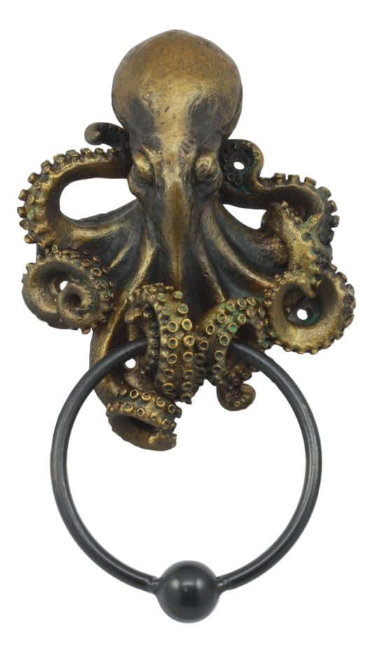 Pacific Trading Giftware Deep Ocean Creature Octopus Kraken Warrior Decorative Resin Door Knocker Figurine