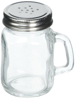 Comfy Hour 3.25 Inch Mason Jar Salt Shaker, Glass Spice Bottle