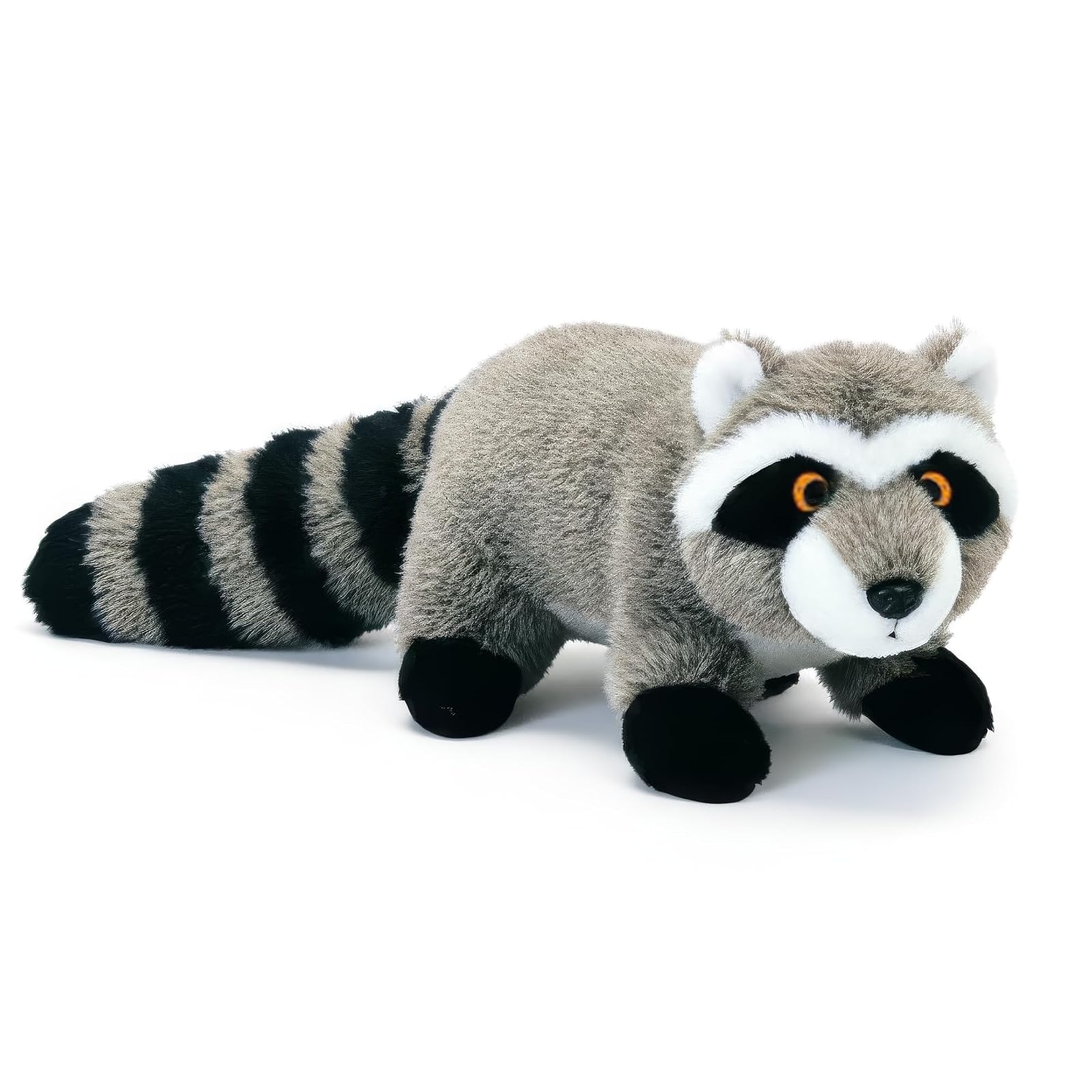 Pet Lou RAC-8 Medium Plush Dog Chew Toy, 8-Inch Raccoon