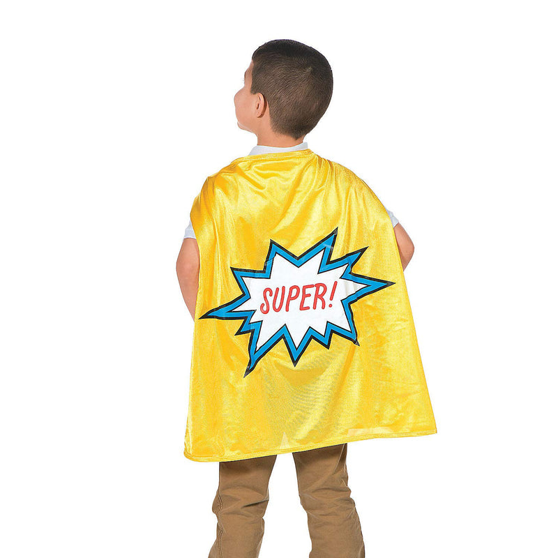 Fun Express - Yellow Superhero Cape for Graduation - Apparel Accessories - Apparel - Misc Apparel - Graduation - 1 Piece