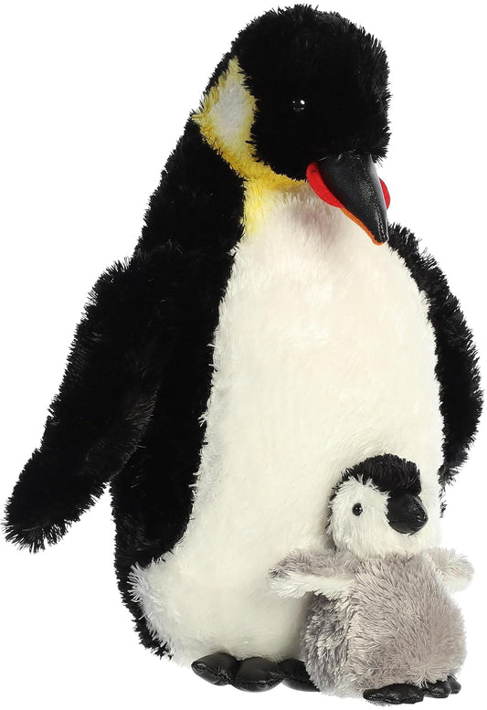Aurora World Emperor Penguin With Baby, 12-Inches