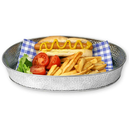 TableCraft Products GP129 Oval Dinner Platter Galvanized 12 x 9