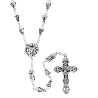 Christian Brands Catholic Necklace, 23" Long, Crystal