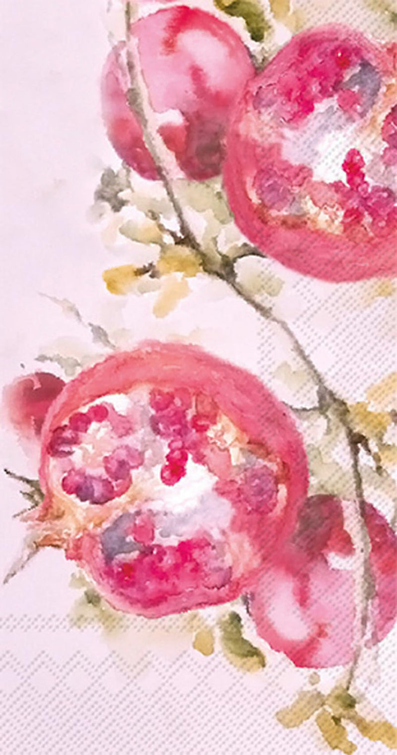 IHR Ideal Home Range Dinner Napkins Mangiacotti Disposable 3-Ply Paper Hand Towels, 8.5" x 4.5", Pomegranate, 16-Count