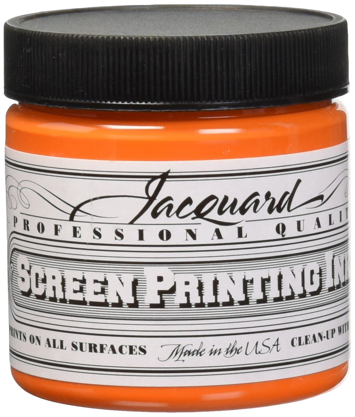 Jacquard Professional Screen Print Ink, Water-Soluable, 4oz Jar, Orange (103)