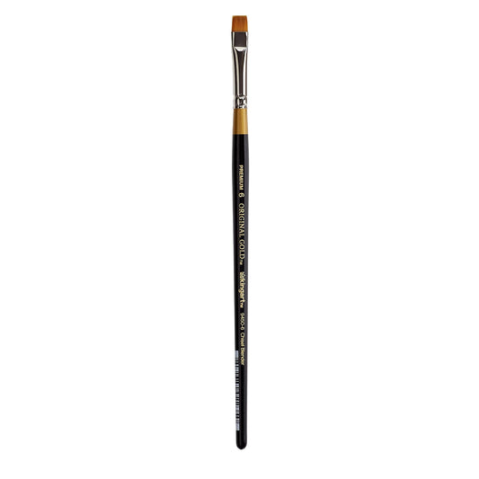 KingArt Original Gold 9450 Series , Premium Artist Brush, Golden TAKLON Chisel Blender-Size: 6, 6
